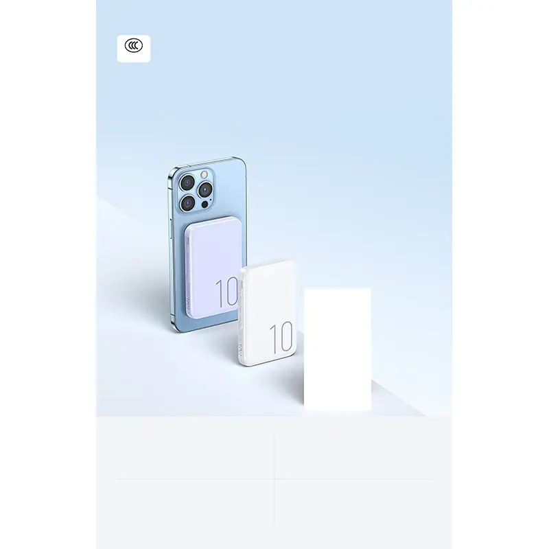 Remax RPP-65 MagSafe Magnetic Wireless Power Bank 10000mAh 20W - White - Image 2