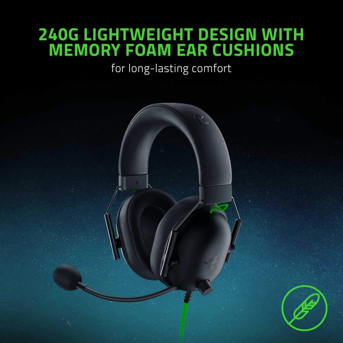 Razer BlackShark V2 X Wired Gaming Headset with 7.1 Surround Sound, 50mm Drivers, Black - Thumbnail 5