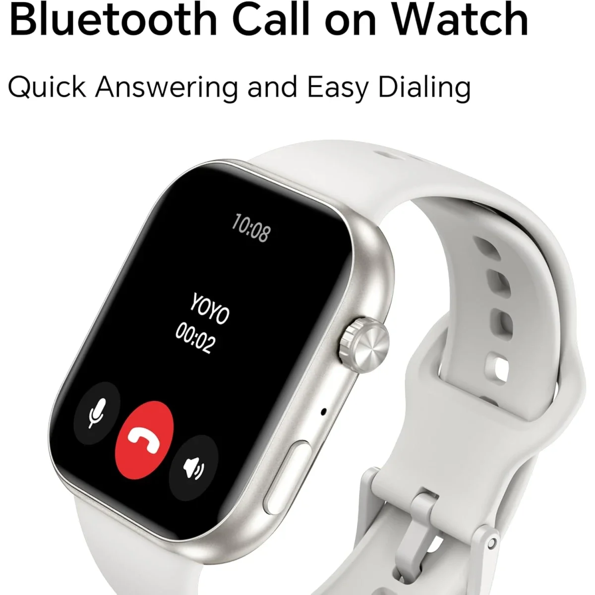 HONOR Choice Watch 2i Smartwatch with 1.85-Inch AMOLED Display, Bluetooth Calling, White - Thumbnail 5