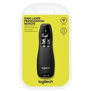 جهاز تحكم بالعروض التقديمية Logitech R400 لاسلكي مع مؤشر ليزر أحمر - Thumbnail 7