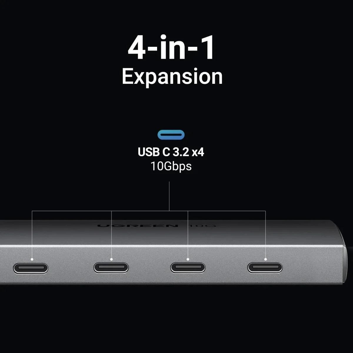 Ugreen 15651 USB-C Hub 10Gbps 4-Port USB-C 3.2 - Image 6