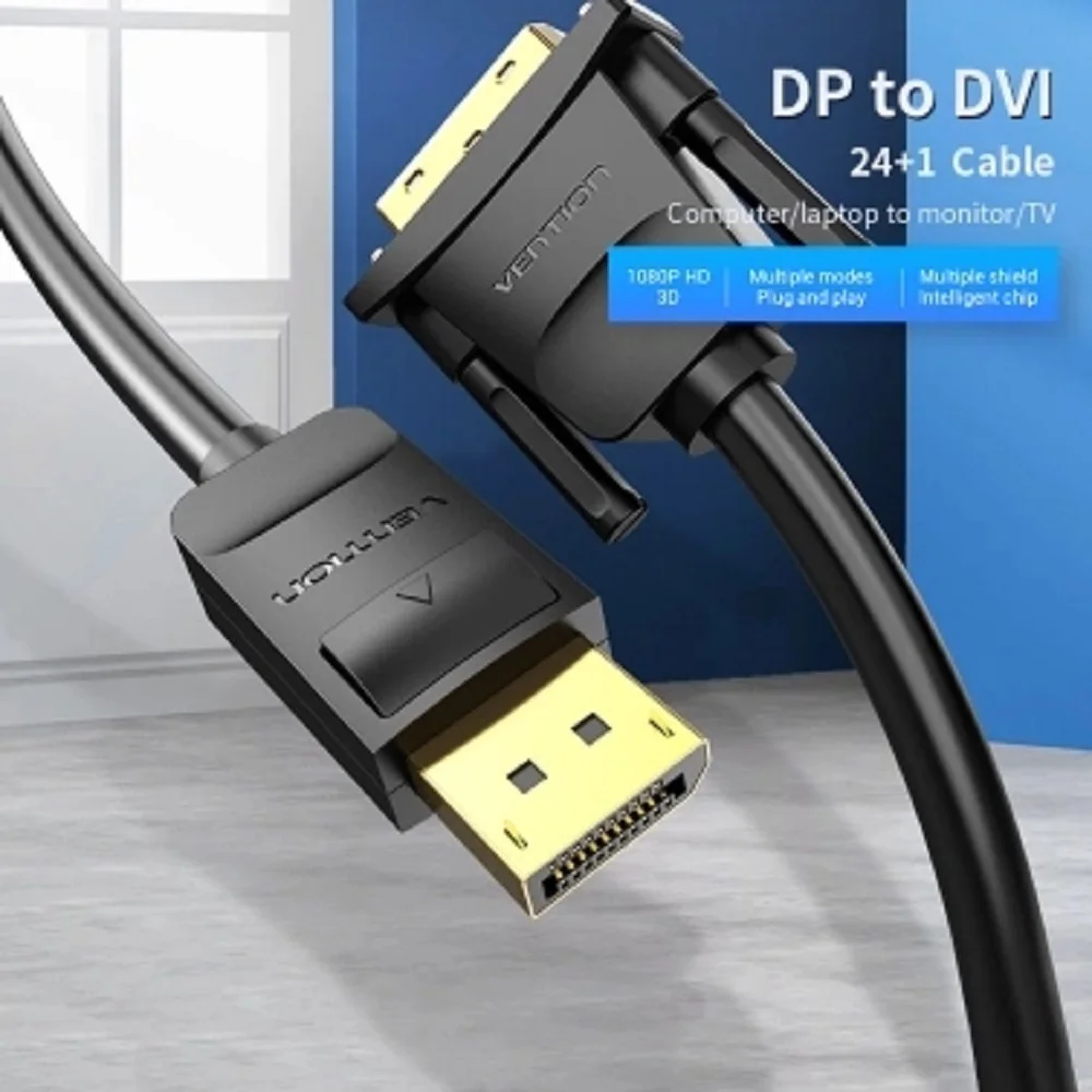 Vention HAFBF DisplayPort to DVI 24+1 Pin Cable, 1m, 1080p - Image 6