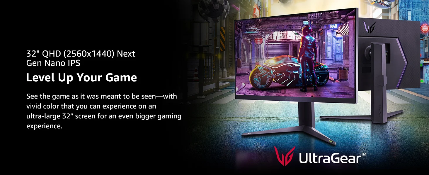 LG 32GQ850-B UltraGear 32-Inch QHD Nano IPS Gaming Monitor, 240Hz, 1ms, HDR 600, G-SYNC Compatible - Thumbnail 7