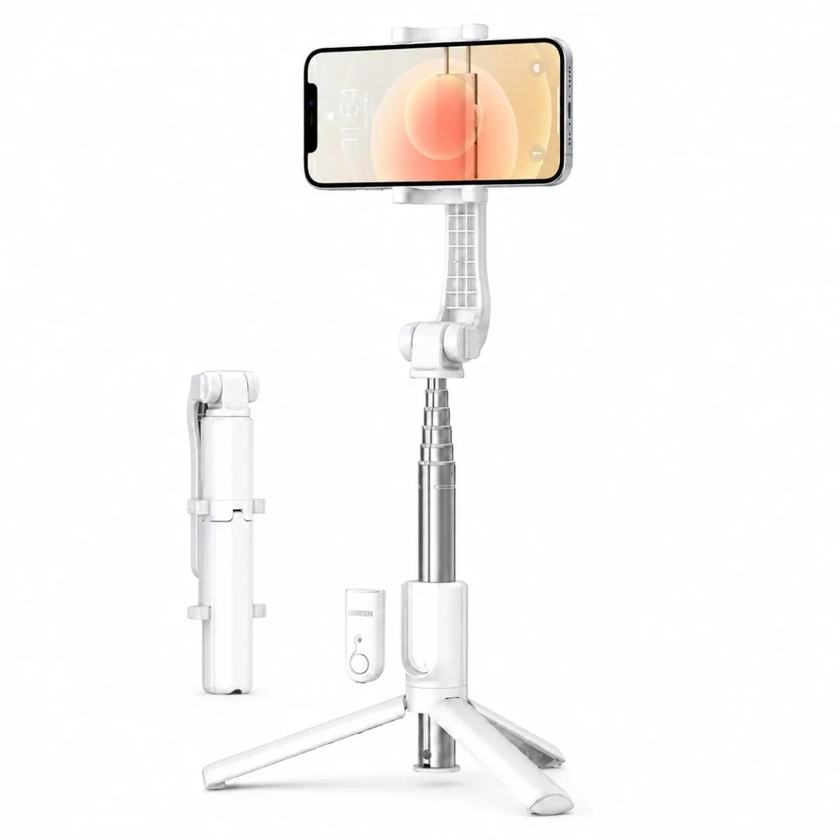 Ugreen LP508 Bluetooth Selfie Stick with Integrated Tripod 75 cm White 25945