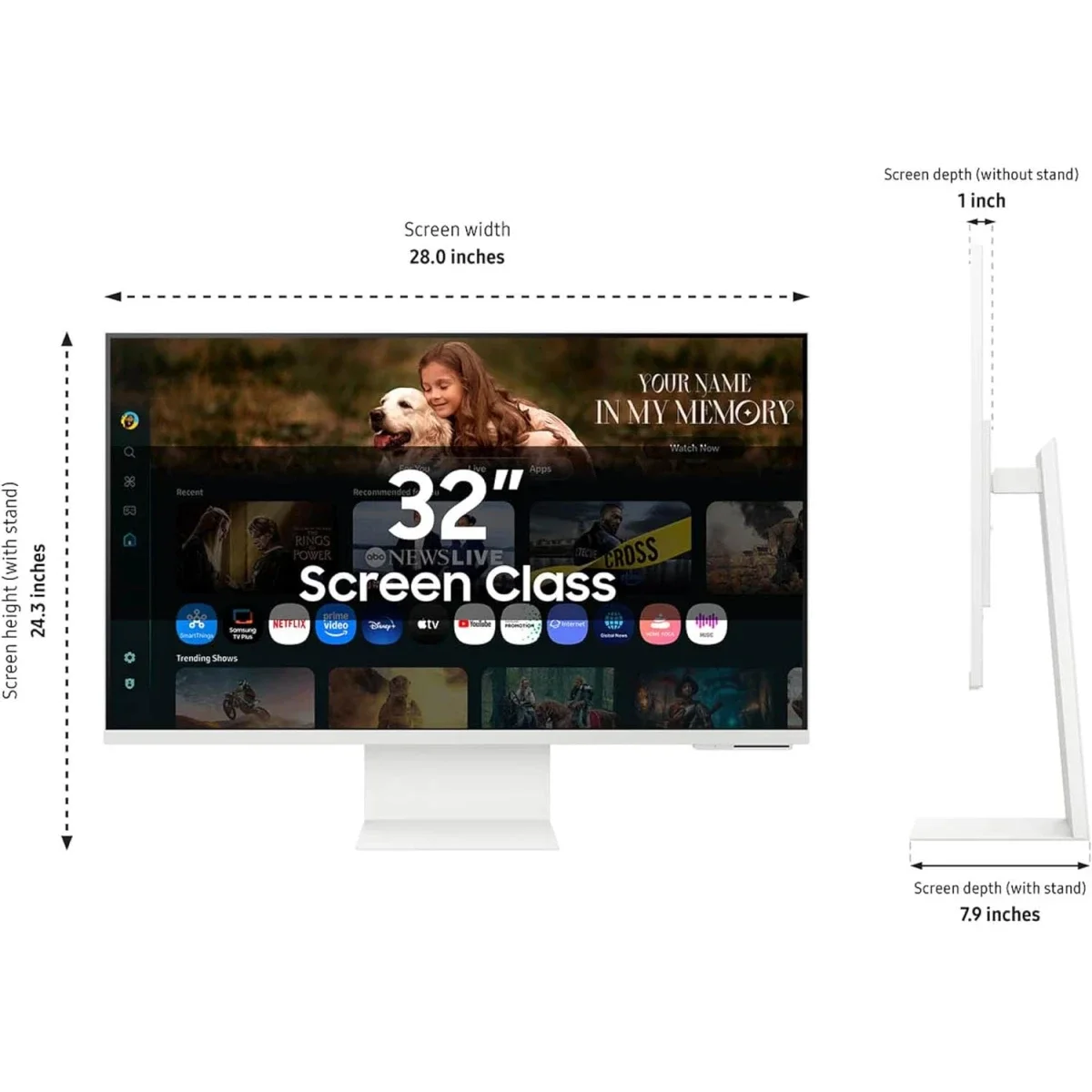 Samsung M8 M80F 32-inch 4K UHD Smart Monitor with Vision AI - Warm White - Thumbnail 18