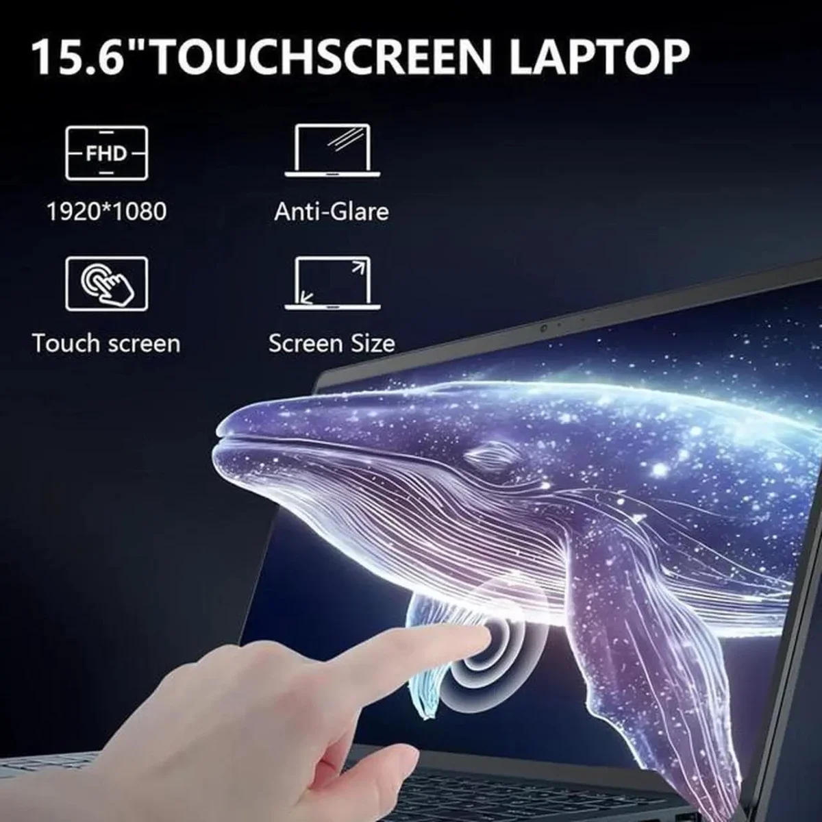 Dell DC15250 15.6-Inch Touch Laptop Intel Core i5-1334U 12GB RAM 512GB SSD FHD 120Hz Black - Image 8