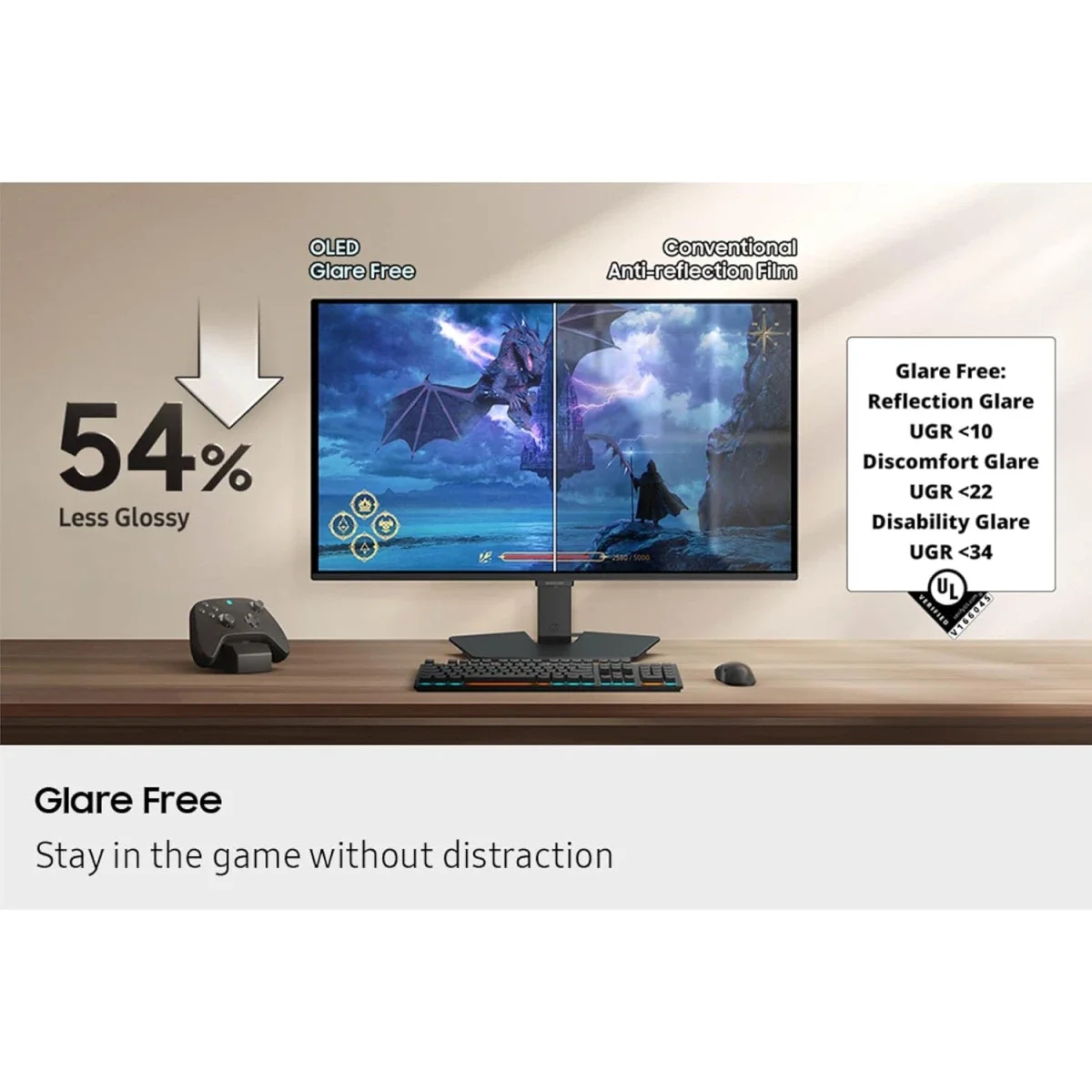 شاشة ألعاب Samsung Odyssey G5 G50SF OLED مقاس 27 إنش QHD، 180Hz، 0.03ms - Thumbnail 8
