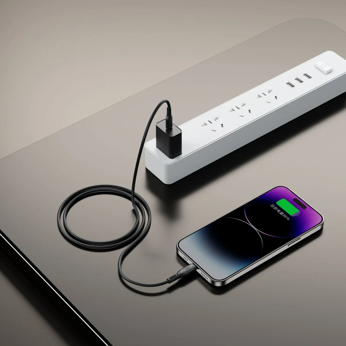 كابل شحن سريع WIWU Wi-C04E Starlink بقدرة 30 واط من USB-C إلى Lightning - أسود - Image 5