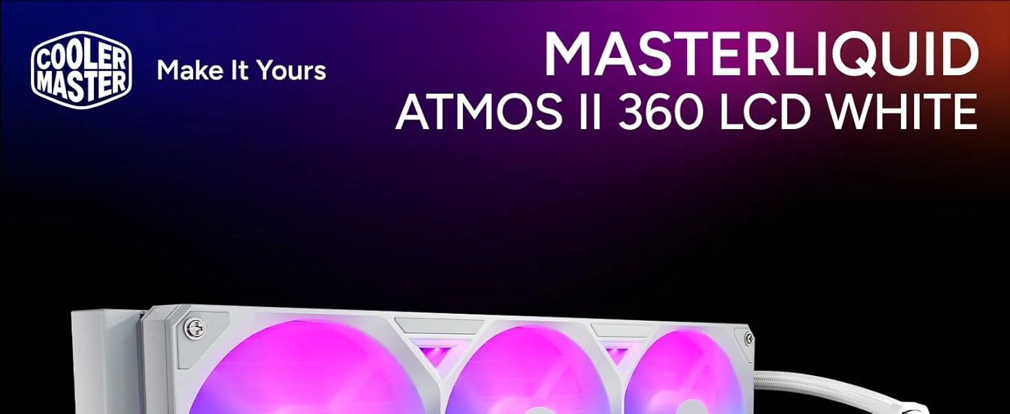 مبرد سائل للمعالج Cooler Master Atmos II 360 LCD AIO بحجم 360mm باللون الأسود - Thumbnail 8