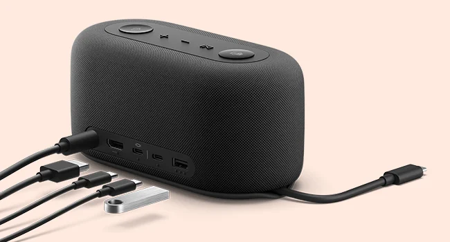 Microsoft Audio Dock Speakerphone Docking Station for Dual Display and Microsoft Teams - Thumbnail 9