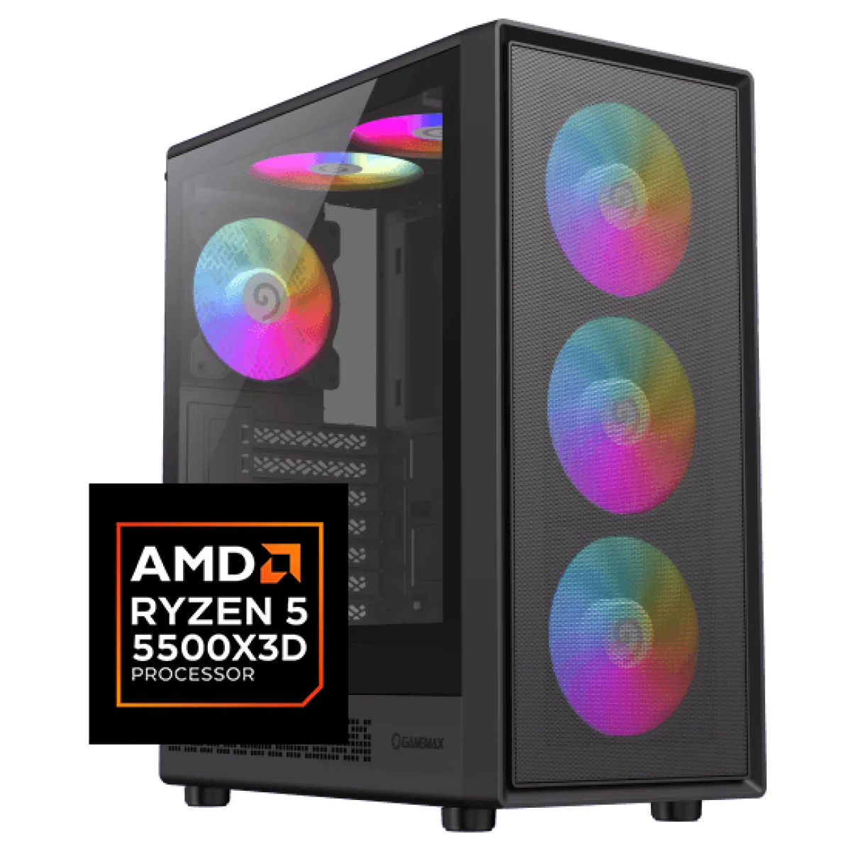 كمبيوتر ألعاب مكتبي GTS 5500X3D بمعالج AMD Ryzen 5 5500X3D وكرت RTX 5060 8GB ورام 16GB وSSD 1TB NV3