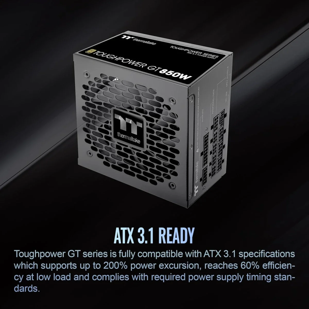 Thermaltake Toughpower GT 850W ATX 3.1 80 PLUS Gold Fully Modular Power Supply Black - Thumbnail 4