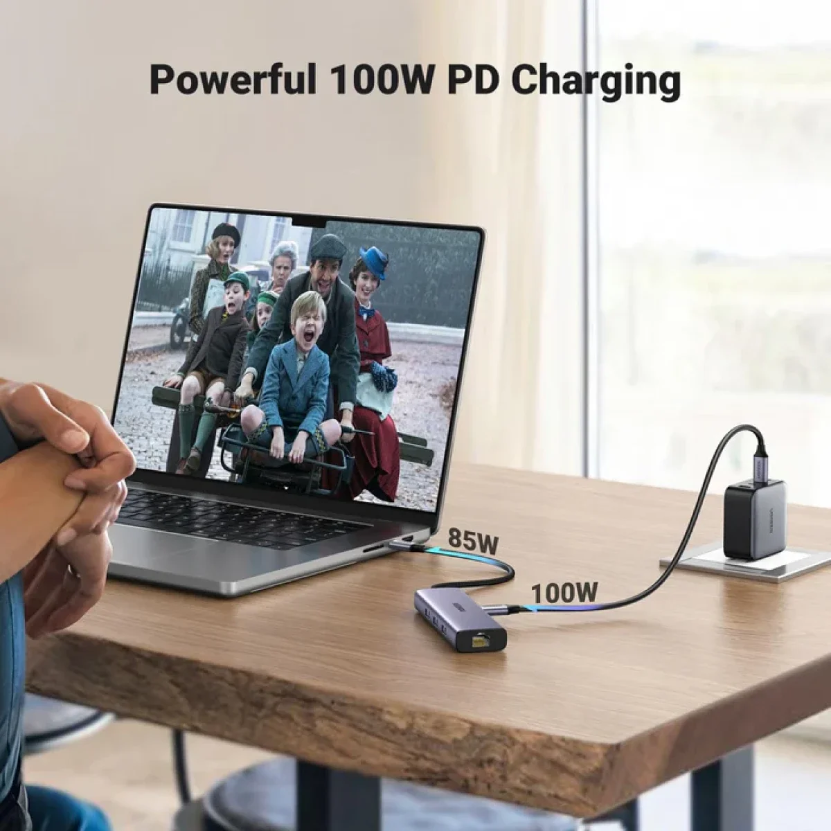 Ugreen Revodok 6-in-1 USB-C Hub with 4K HDMI, Gigabit Ethernet & 100W PD - Thumbnail 3