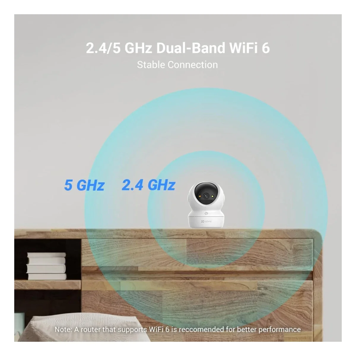Ezviz H6C G1 4K Indoor Pan & Tilt Wi-Fi Camera with Human & Pet Detection - Thumbnail 9