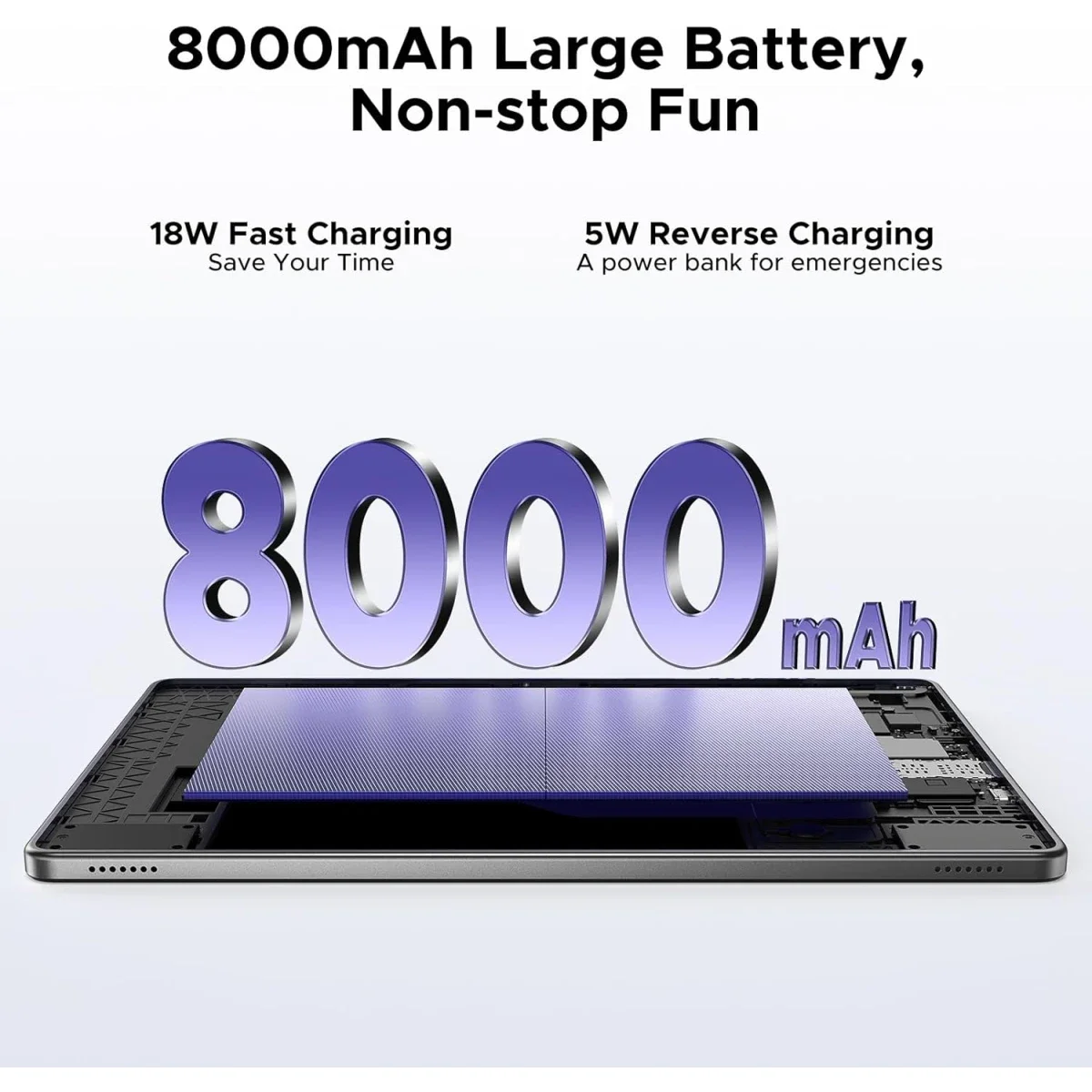 DOOGEE Tab G6 Plus VIB Edition 11-Inch LTE Tablet, 256GB, 8GB + 24GB Shared Memory, Purple - Thumbnail 7