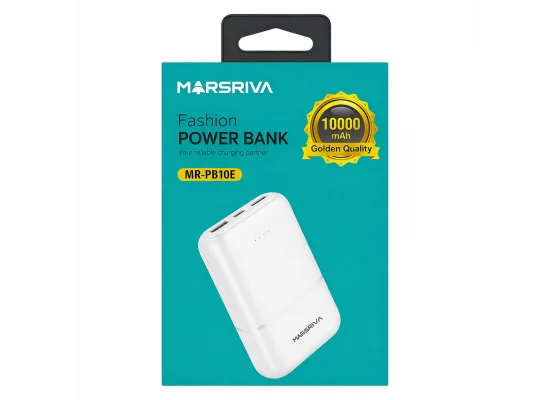 باور بانك Marsriva Fashion بسعة 10000mAh أبيض - Image 2