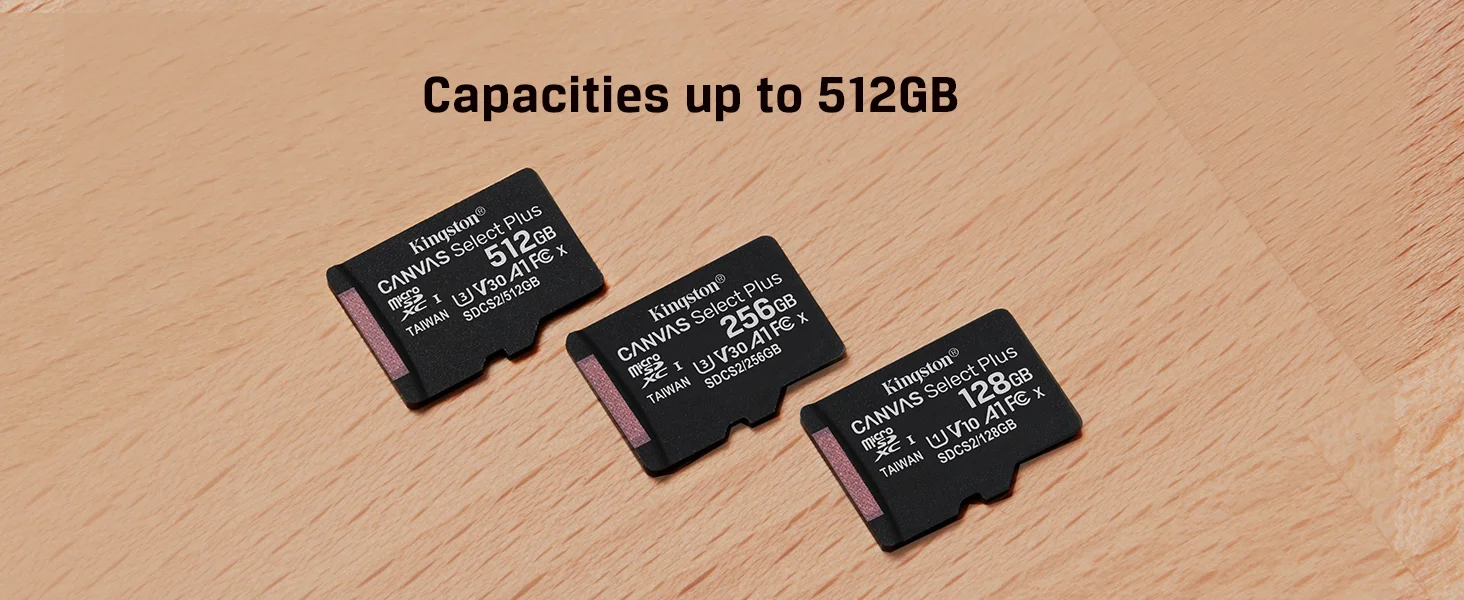 كرت ذاكرة Kingston Canvas Select Plus microSDXC سعة 256GB بسرعة تصل إلى 100MB/s مع محول - Thumbnail 4
