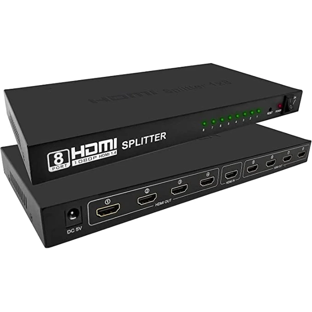 موزع HDMI CKL HDMI-8/1 بـ 8 منافذ