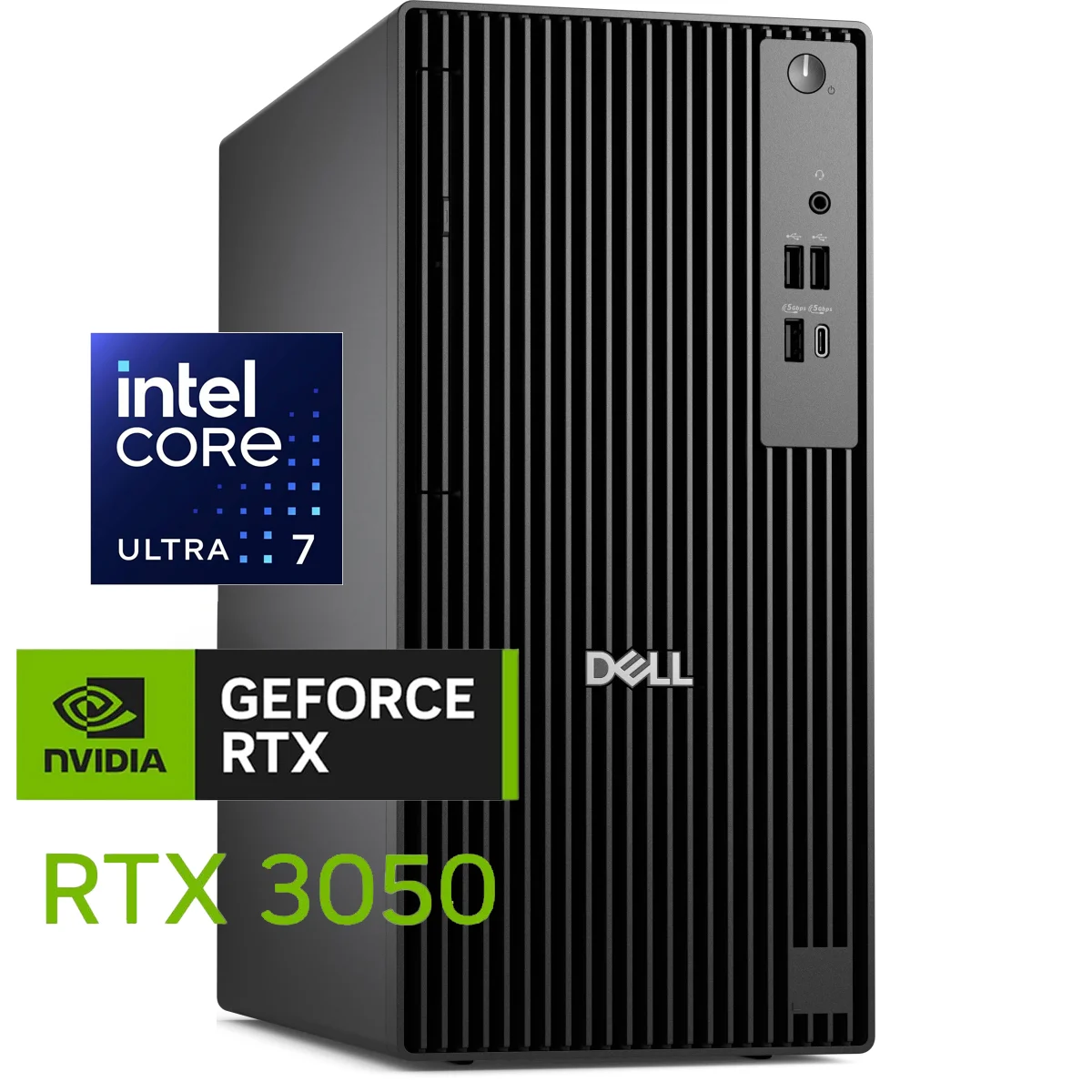 Dell Pro Tower QCT1250 Desktop PC, Core Ultra 7 265, RTX 3050 6GB, 16GB DDR5, 512GB SSD