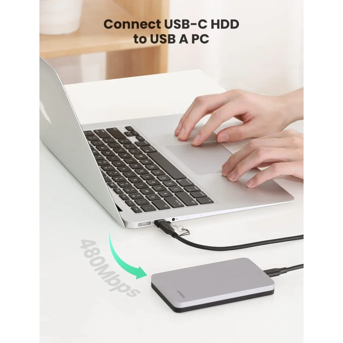 Ugreen Ultra-Small USB-C Female to USB-A Male Adapter - Thumbnail 4