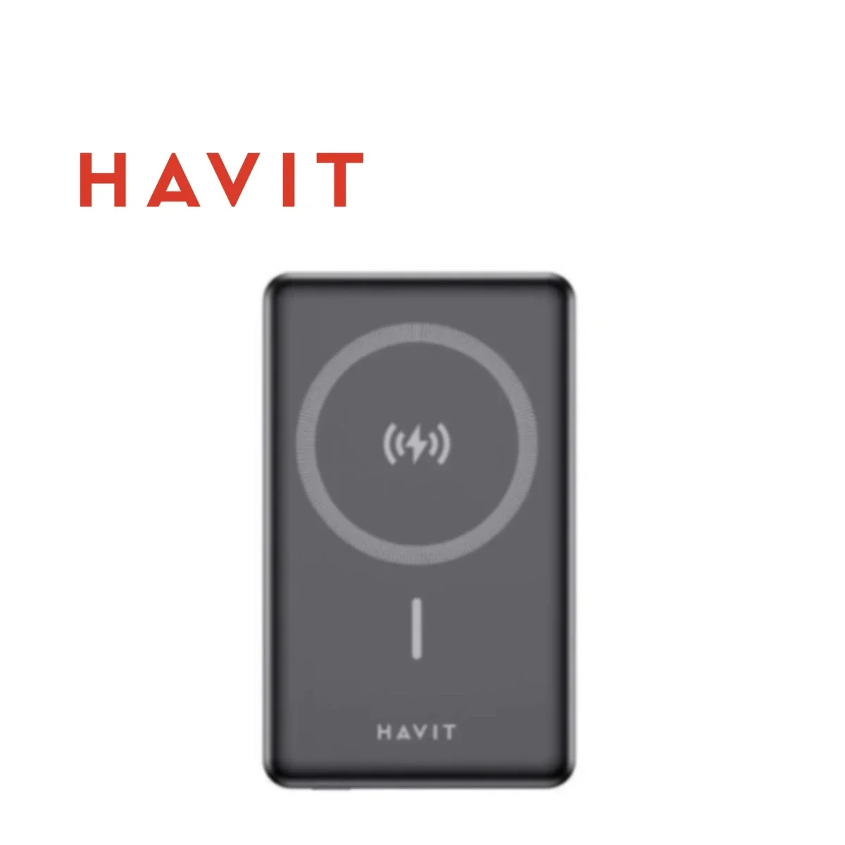 باور بانك مغناطيسي لاسلكي HAVIT PB5223 بسعة 5000mAh وشحن 15W متوافق مع MagSafe وPD 20W أسود