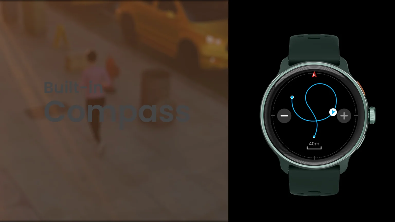 ساعة ذكية HiFuture VELA مقاس 36 مم بشاشة AMOLED 1.43 إنش وGPS ومقاومة للماء 5ATM - أخضر داكن - Thumbnail 10
