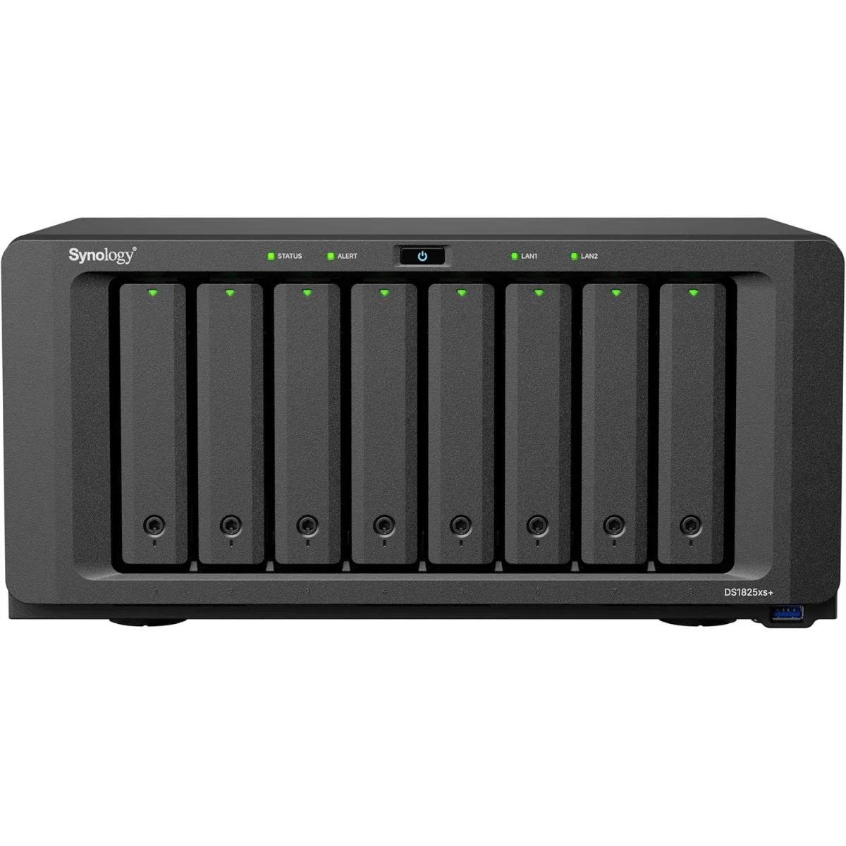 Synology DiskStation DS1825+ 8-Bay Diskless NAS with AMD Ryzen V1500B 4-Core CPU and 8GB DDR4 ECC RAM