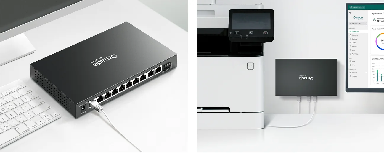 TP-LINK Omada ES210GP 10-Port Gigabit Easy Managed Switch with 8-Port PoE+ - Thumbnail 13