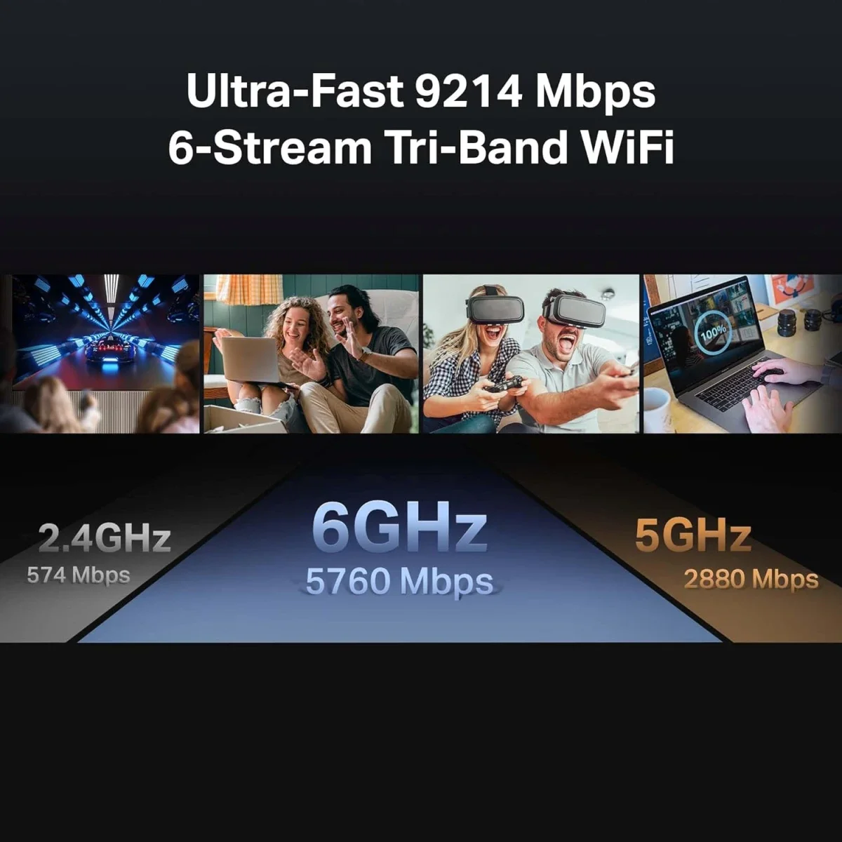 راوتر TP-LINK Archer BE550 BE9300 ثلاثي النطاق Wi‑Fi 7 مع منافذ 2.5G كاملة وUSB 3.0 - Thumbnail 5