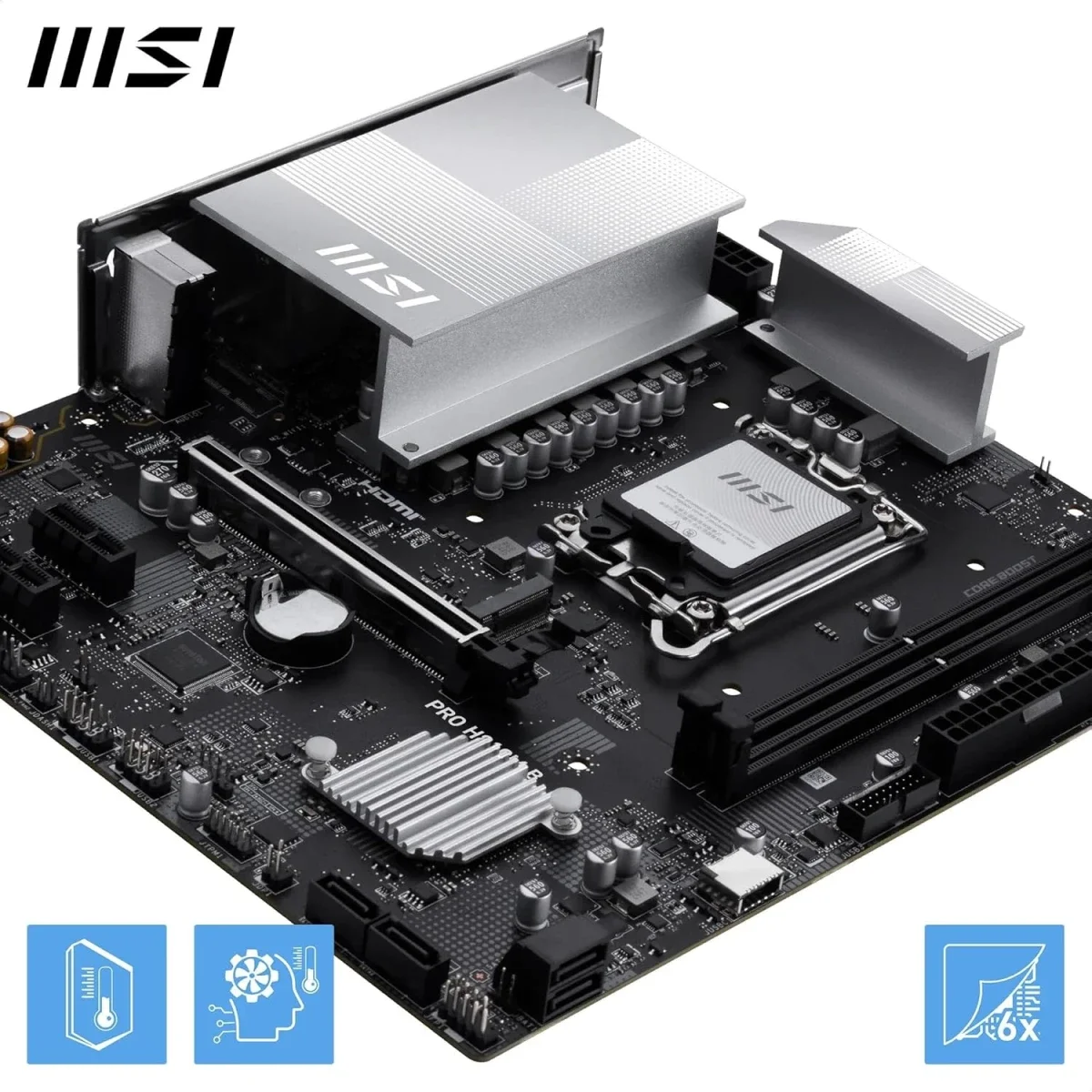 MSI PRO H810M-B mATX Motherboard LGA 1851 DDR5 PCIe 5.0 M.2 2.5G LAN - Thumbnail 4