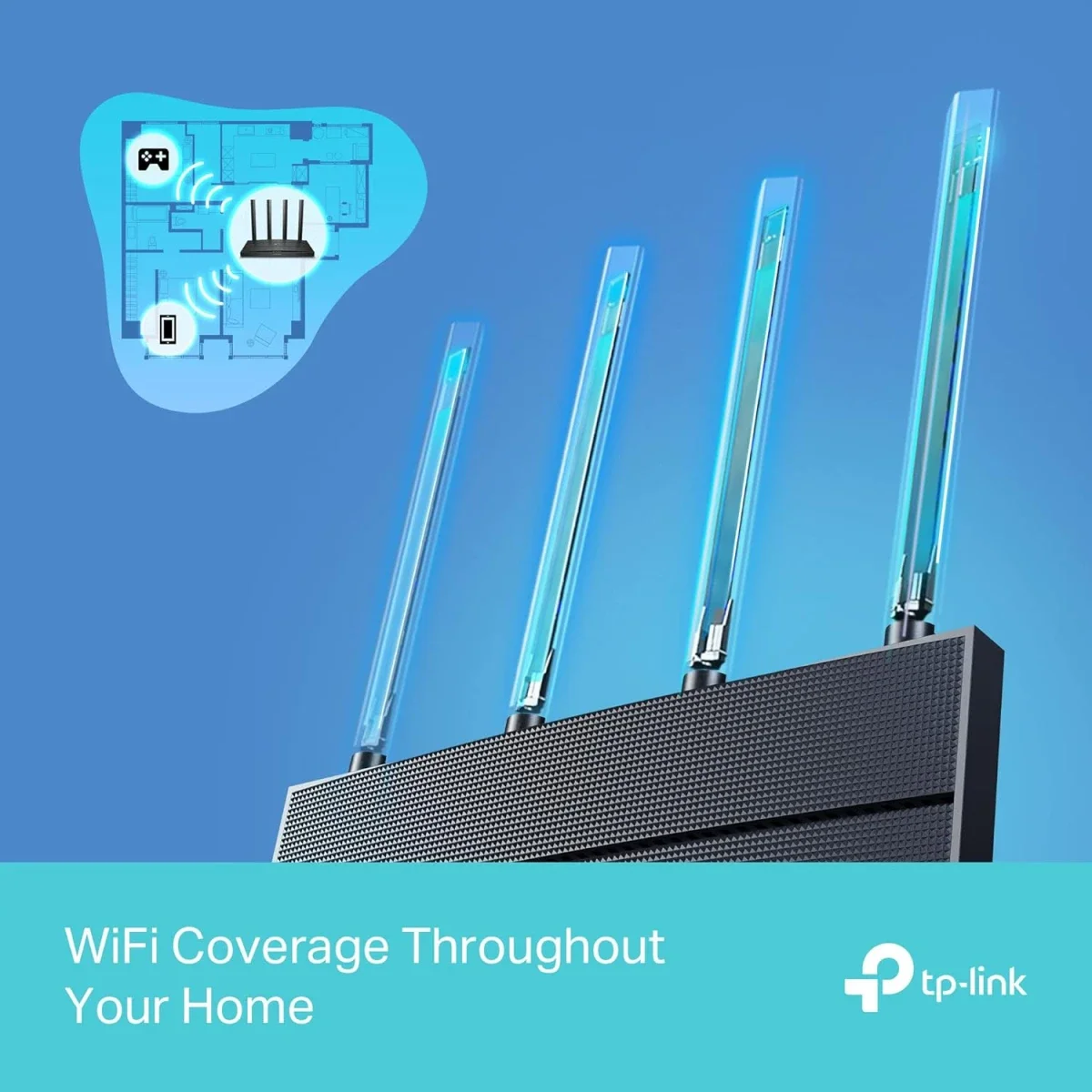 راوتر TP-LINK Archer AX12 AX1500 Wi‑Fi 6 ثنائي النطاق جيجابت - Image 4