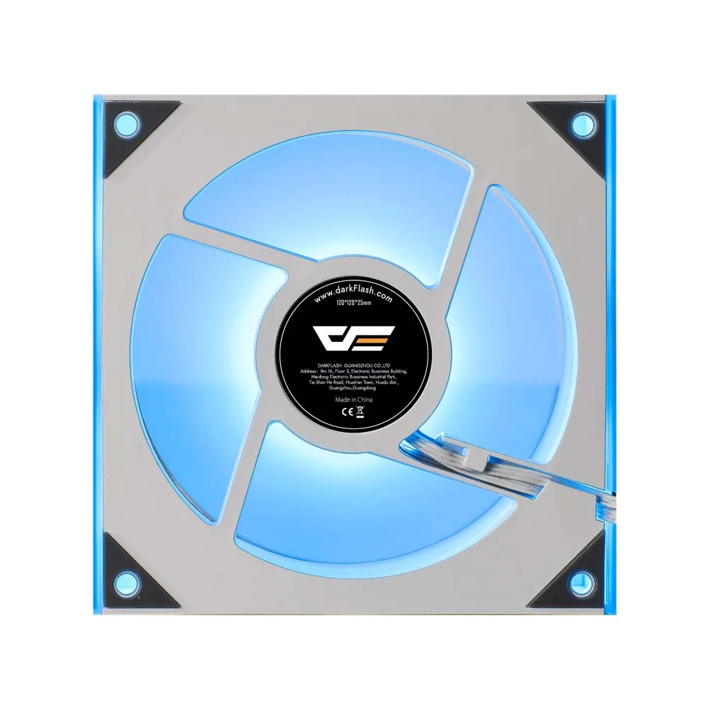 مروحة كيس DarkFlash DM8 مقاس 120 ملم بإضاءة ARGB - أبيض، قطعة واحدة - Thumbnail 3