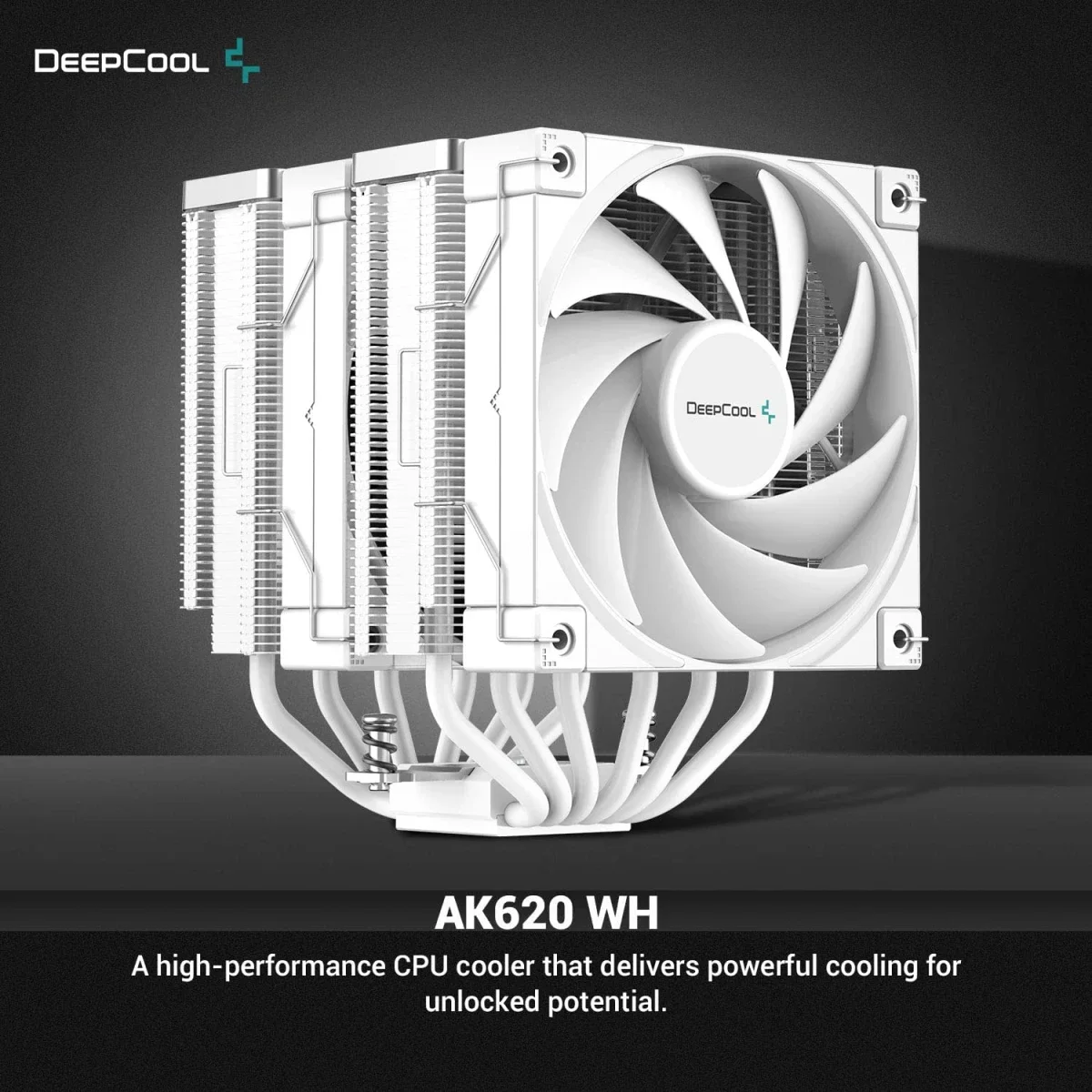 DeepCool AK620 White CPU Air Cooler 260W TDP Dual-Tower with 6 Copper Heat Pipes and Dual 120mm PWM Fans - Image 3