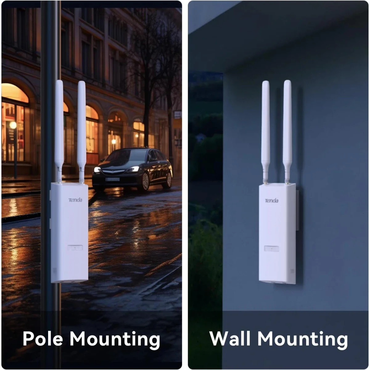 نقطة وصول Wi‑Fi داخلية/خارجية مزدوجة النطاق Tenda OAP1200 AC1200 - Thumbnail 4