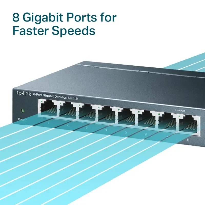 TP-LINK TL-SG108 8-Port Gigabit Desktop Switch - Thumbnail 5