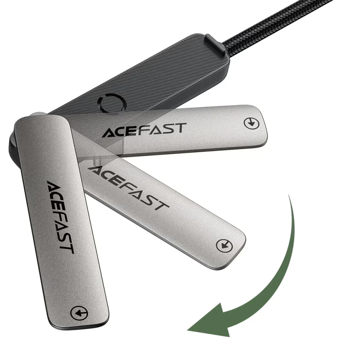 ACEFAST C28-03 60W USB-C to USB-C Charging & Data Cable with Flip-Out Stand, Metal Grey - Image 5