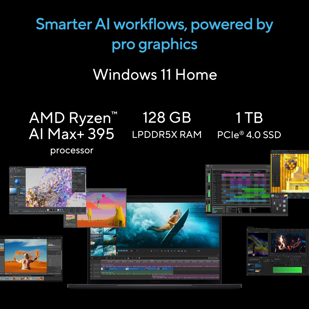 Asus ProArt PX13 HN7306EA 13.3-Inch 2-in-1 OLED Laptop, 3K 60Hz Touch, Ryzen AI MAX+ 395, 32GB RAM, 1TB SSD, Nano Black - Thumbnail 7