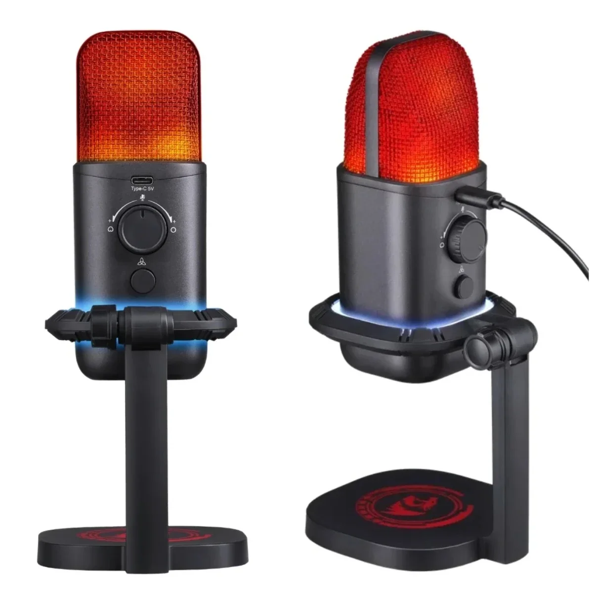 ميكروفون ألعاب Redragon GM305 Echowave سلكي USB بإضاءة RGB - Image 4