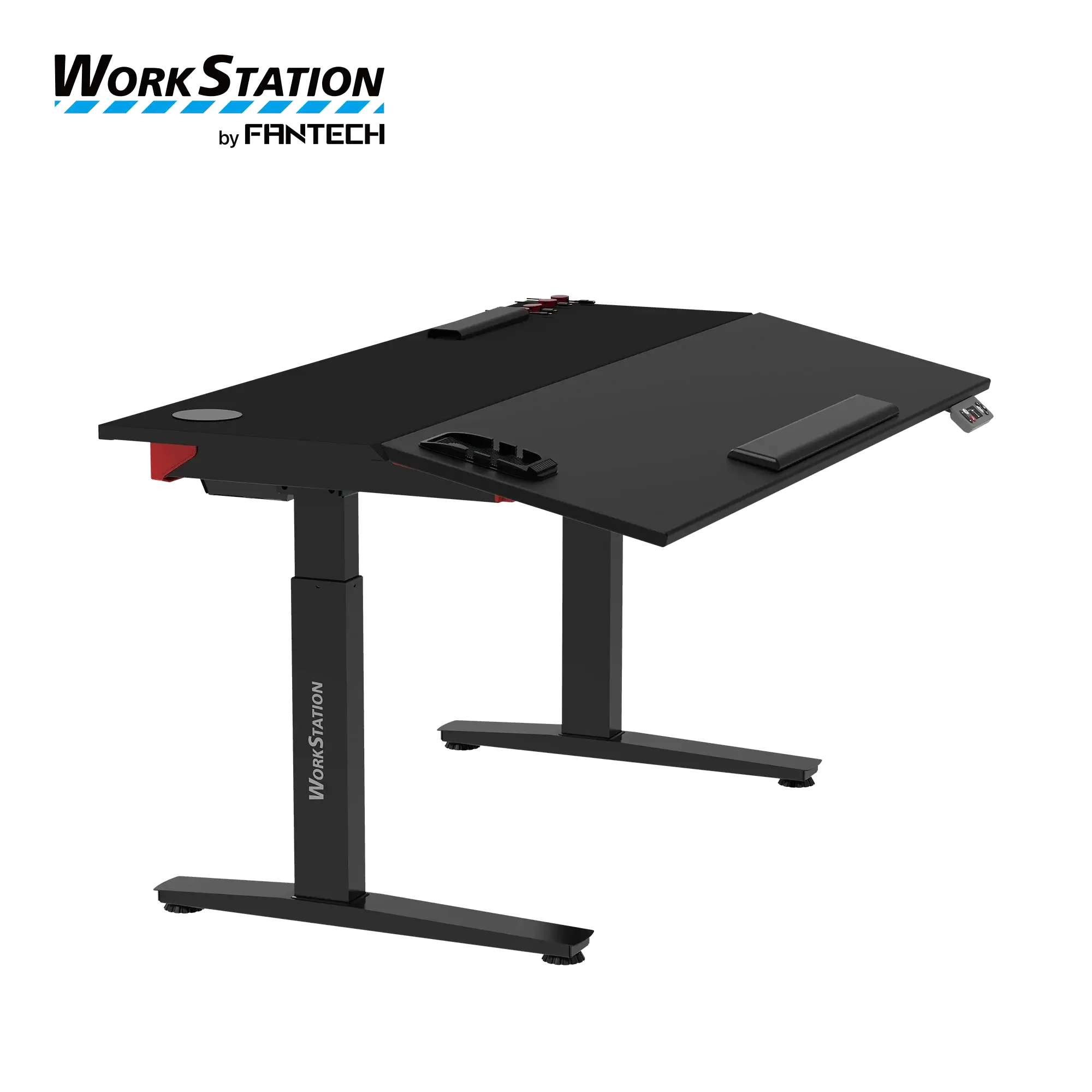 Fantech DW314 Workstation Zurich Electric Sit-Stand Tilt Height Adjustable Magnetic Gaming Desk - Image 3