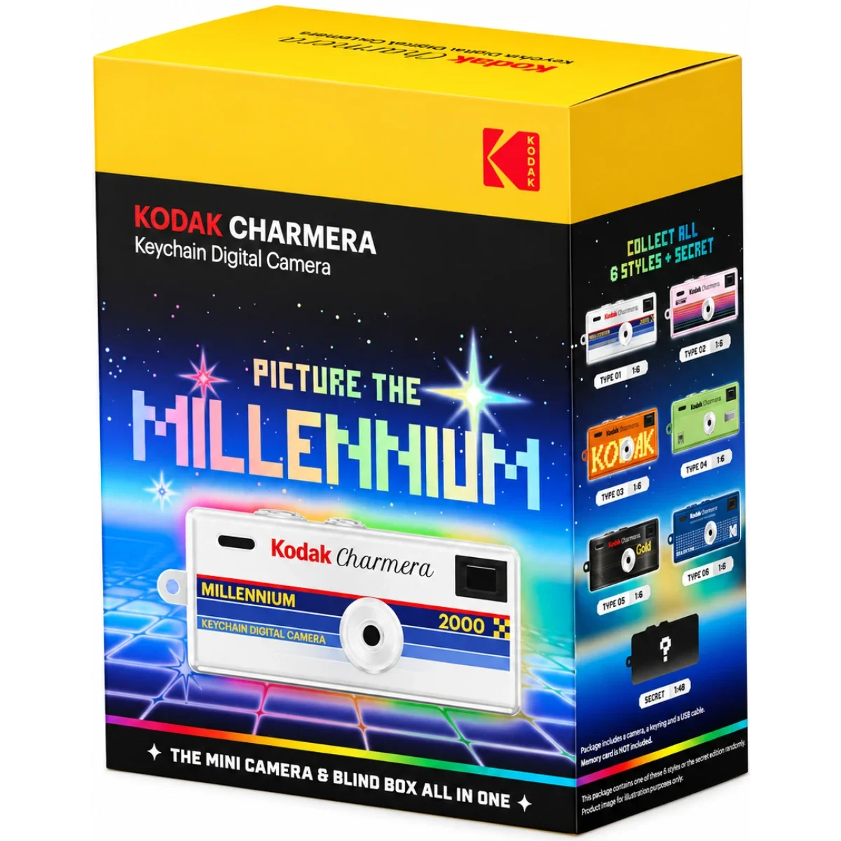 كاميرا رقمية ميدالية مفاتيح Kodak CHARMERA Millennium صندوق مفاجآت قطعة واحدة - Thumbnail 2