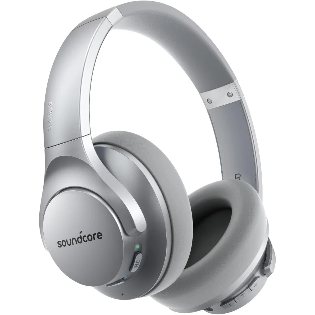Anker Soundcore Life Q20 Hybrid ANC Wireless Over-Ear Headphones, Silver