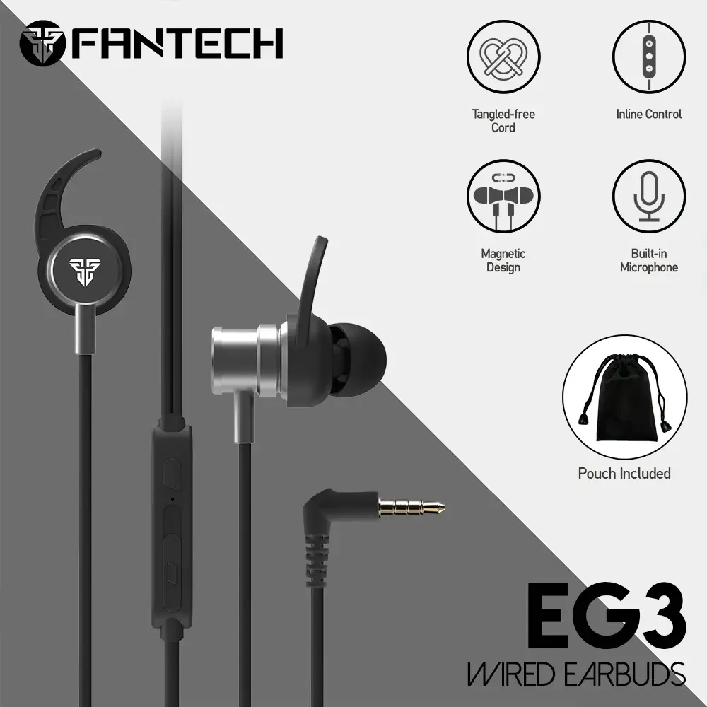 سماعات أذن سلكية بتصميم مريح Fantech EG3 - Image 2