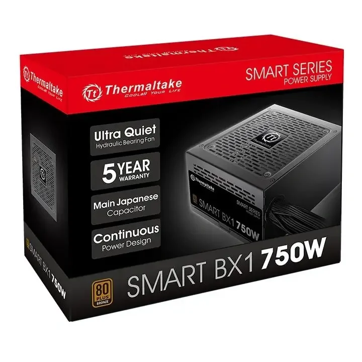 مزود كهرباء للكمبيوتر Thermaltake Smart BX1 ATX بقدرة 750 واط 80 PLUS Bronze - Thumbnail 4