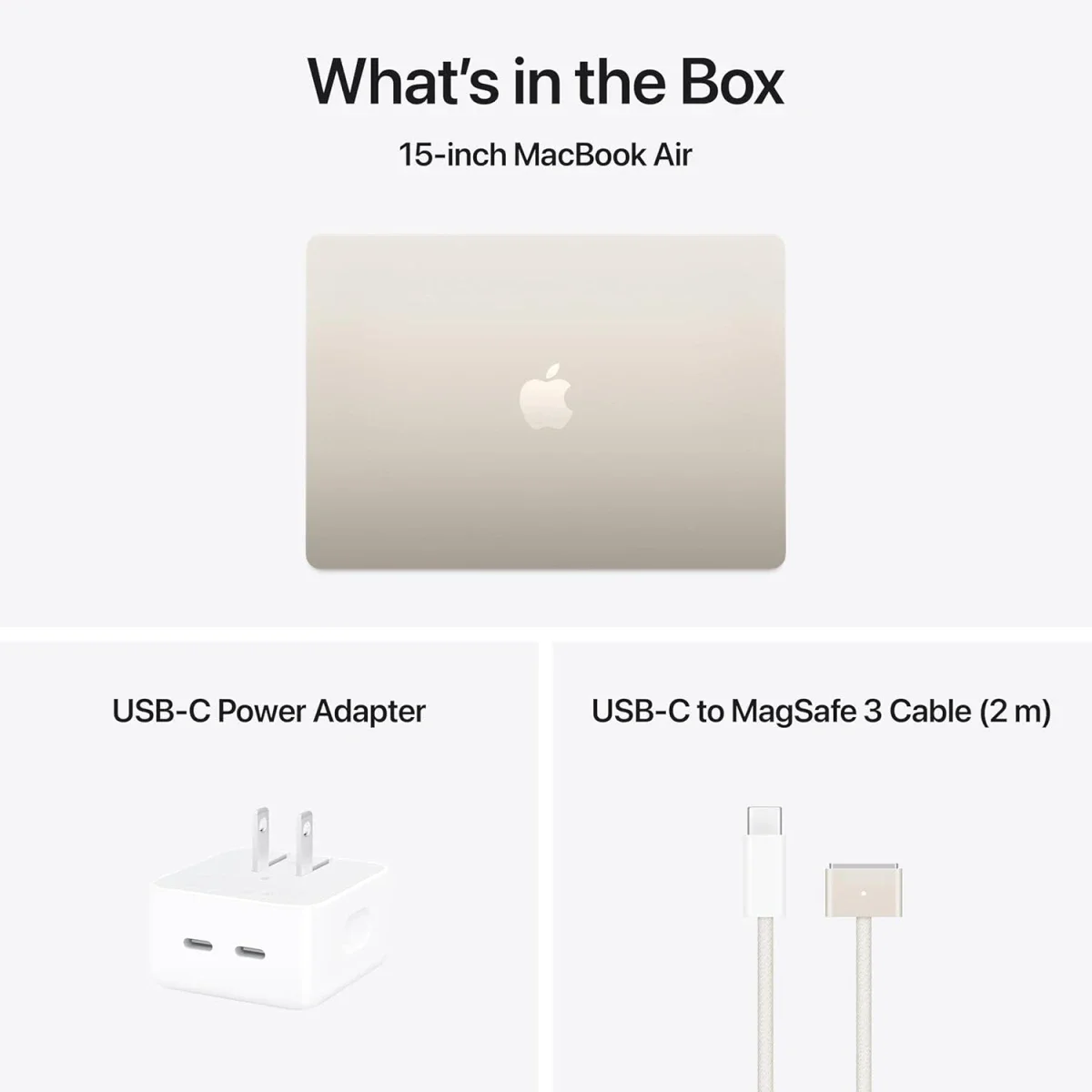 لابتوب Apple MacBook Air 15 (2026) M5 بسعة 512GB وذاكرة 16GB ومعالج 10-Core CPU ورسوميات 10-Core GPU لون Starlight - Image 8