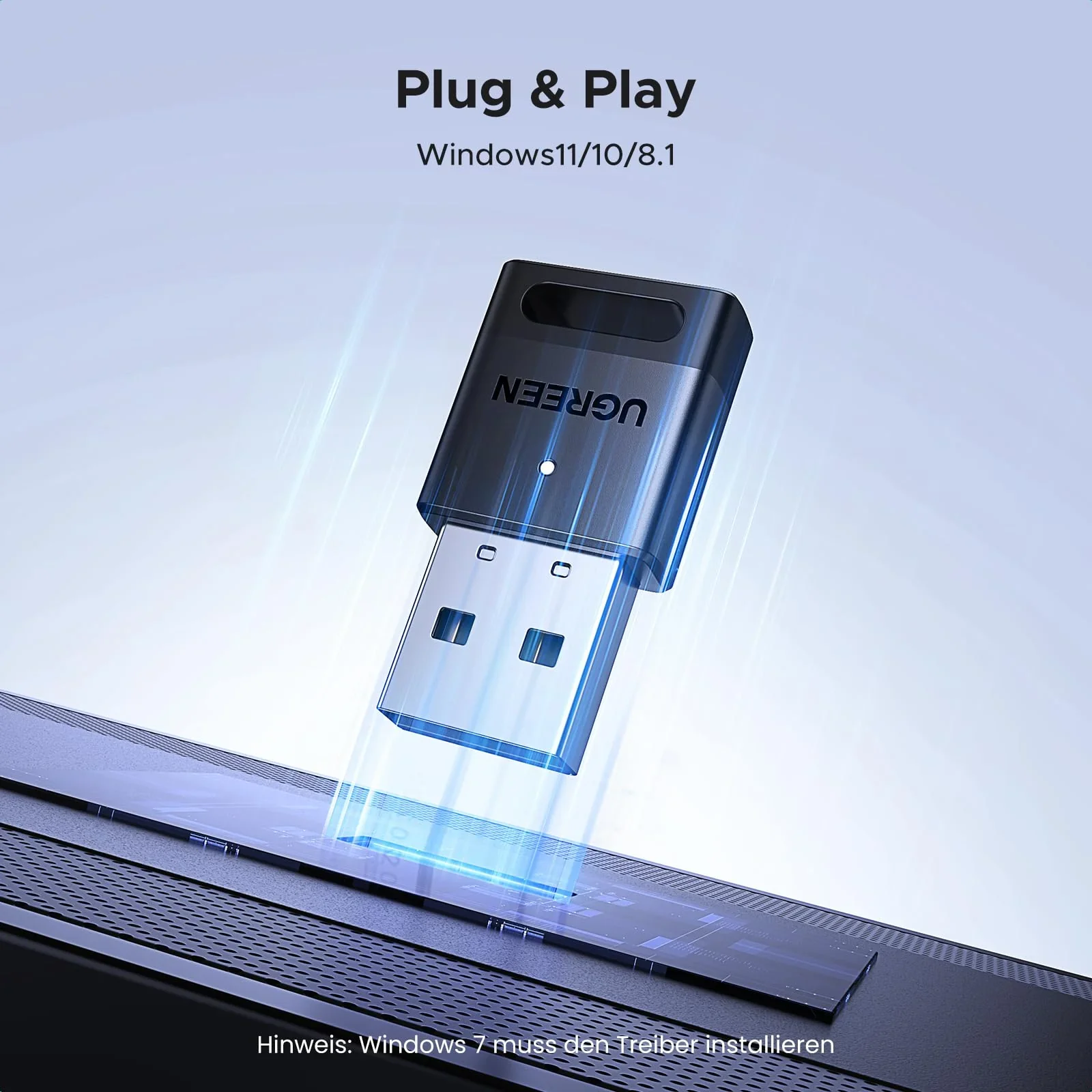 محول USB بلوتوث Ugreen 45134 إصدار 5.4 للكمبيوتر - Thumbnail 2