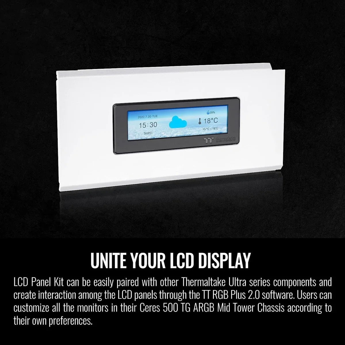 Thermaltake Ceres 500 LCD Panel Kit 3.9" White - Thumbnail 6