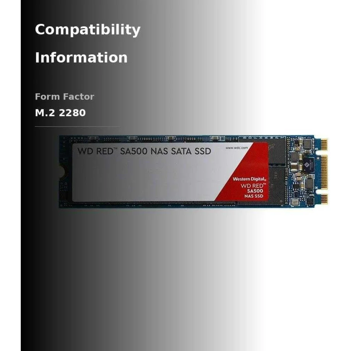 Western Digital WD Red SA500 500GB NAS Internal SSD M.2 2280 SATA III - Image 2
