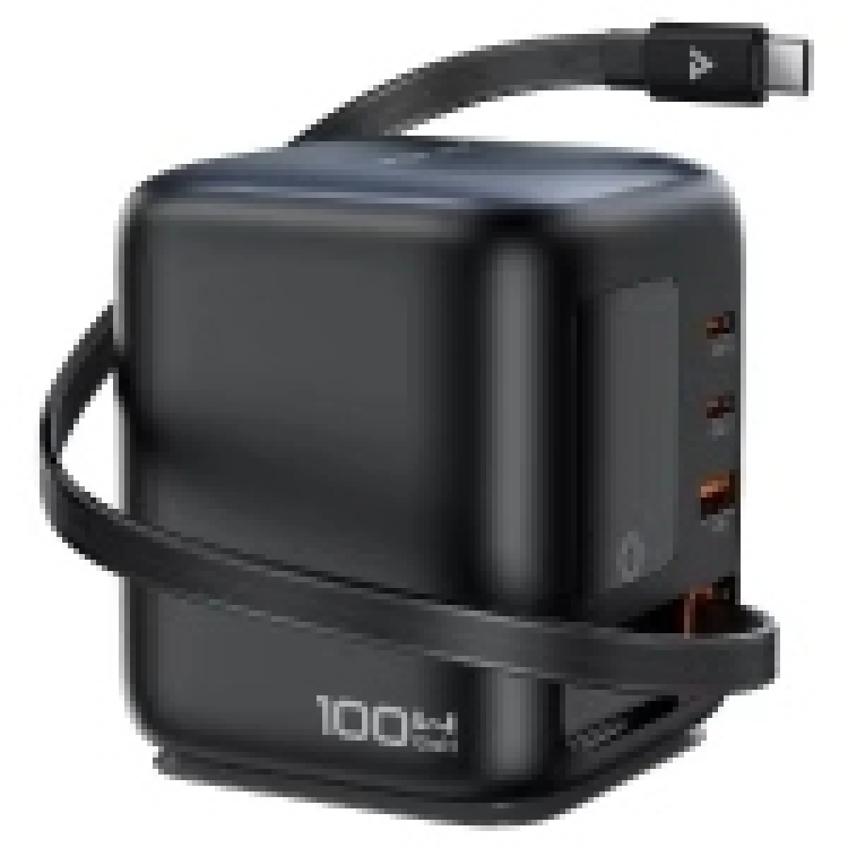 ACEFAST Z10 100W GaN Desktop Charging Station with Retractable USB-C Cable & TFT Display - Thumbnail 2