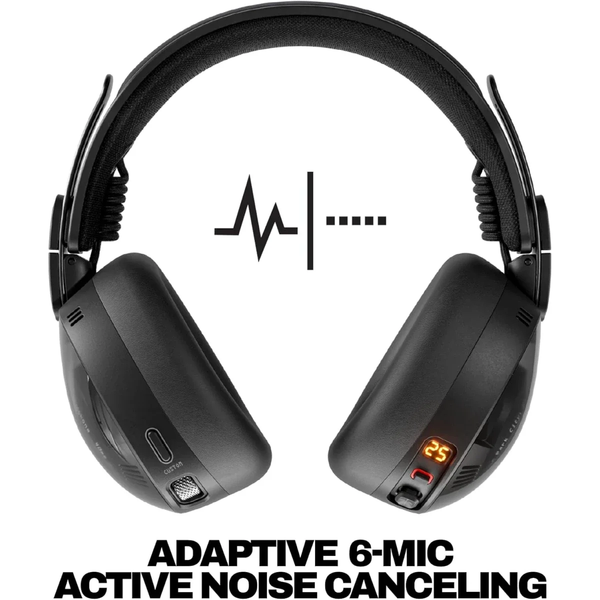 سماعات رأس Skullcandy Aviator 900 ANC لاسلكية فوق الأذن بتقنية Bluetooth، أسود حقيقي - Thumbnail 2