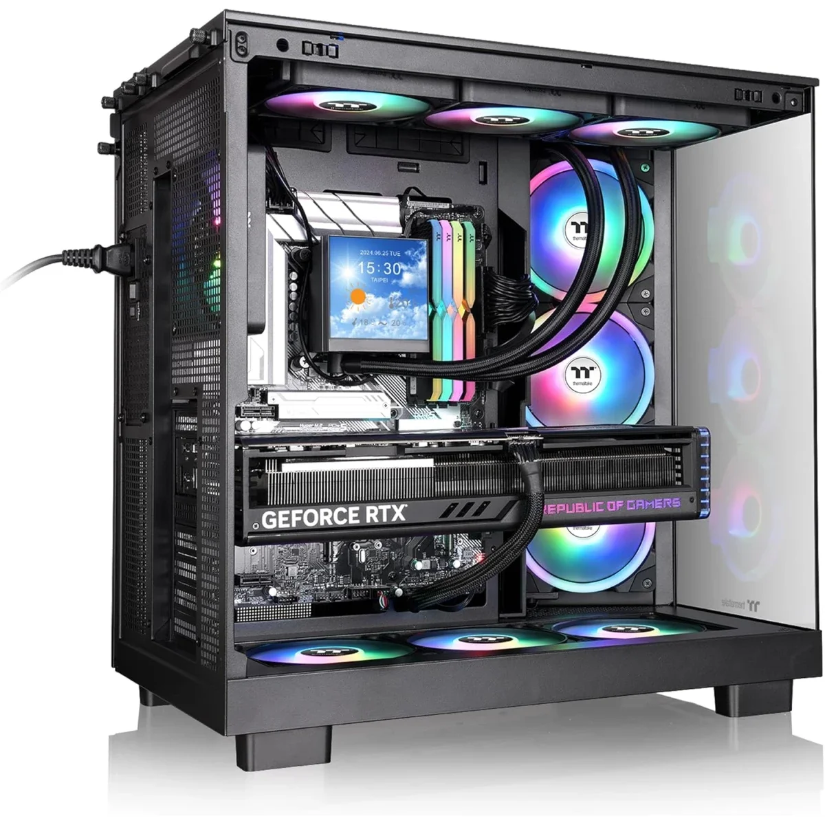 Thermaltake View 380 XL WS ARGB Mid-Tower PC Case Black - Image 7
